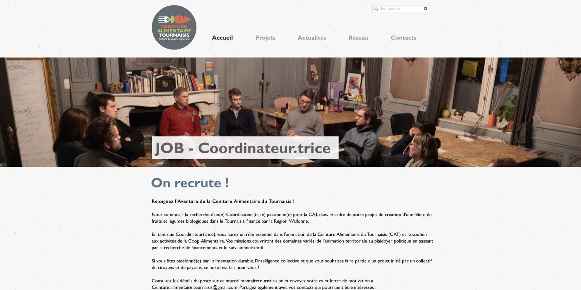 job coordinateur CAT appel à candidature CAT