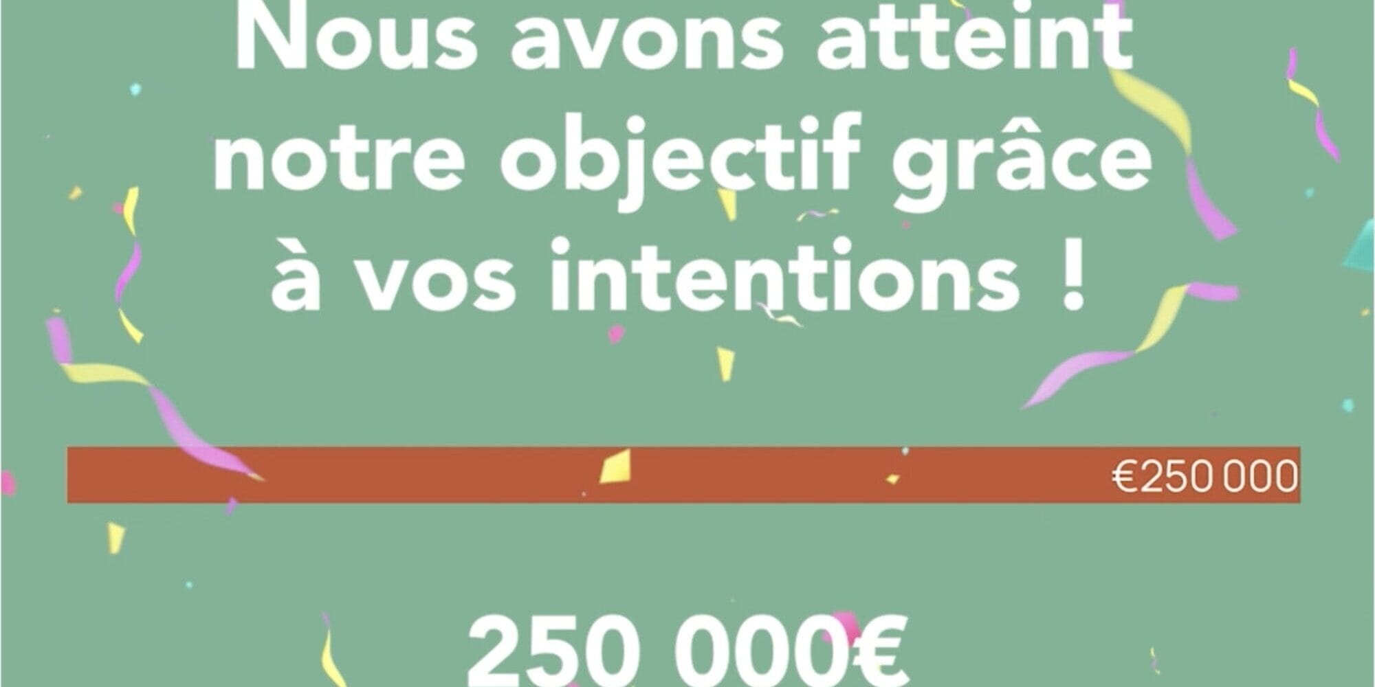 Financement participatif de 250000€ atteint